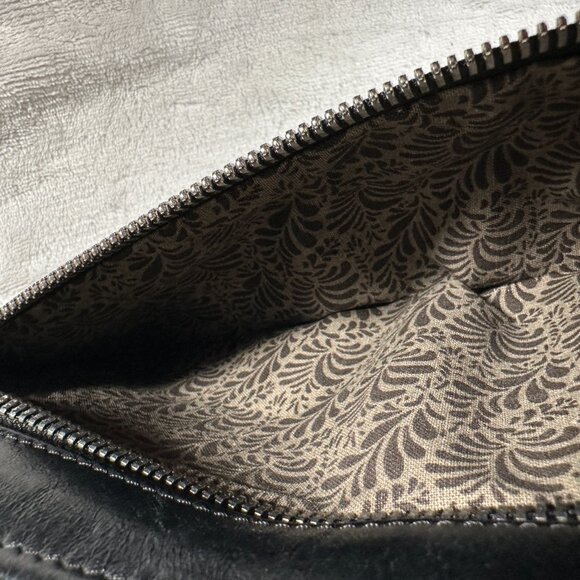 Hobo International Clutch Genuine Leather Wallet Small Bag Women Black EUC - Picture 4 of 10